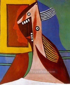 self portrait Painting - Bust of Woman and self-portrait 1929 cubism Pablo Picasso